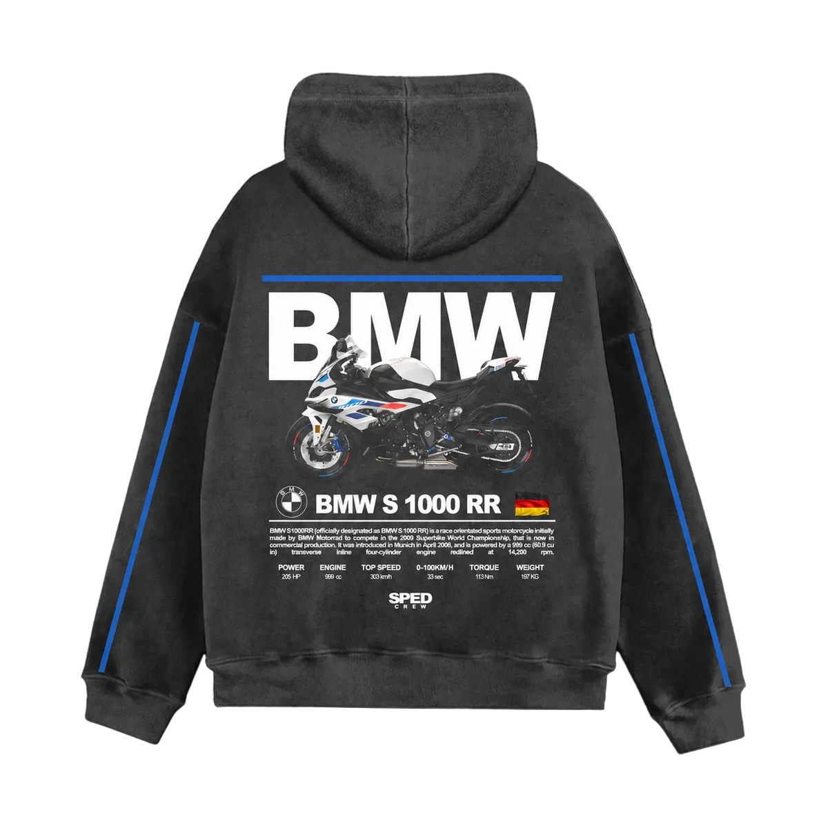 S1K Washed Moto Hoodie