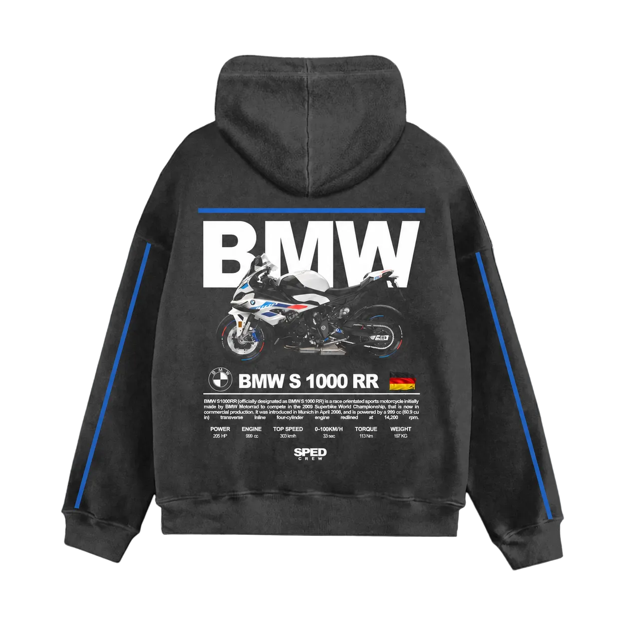 S1K Washed Moto Hoodie
